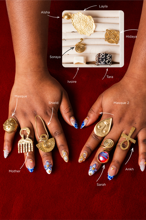 Bronze and silver rings