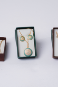 Turquoise & Crystal Pendant Jewelry Set - Ensemble de bijoux pendentif turquoise et cristal